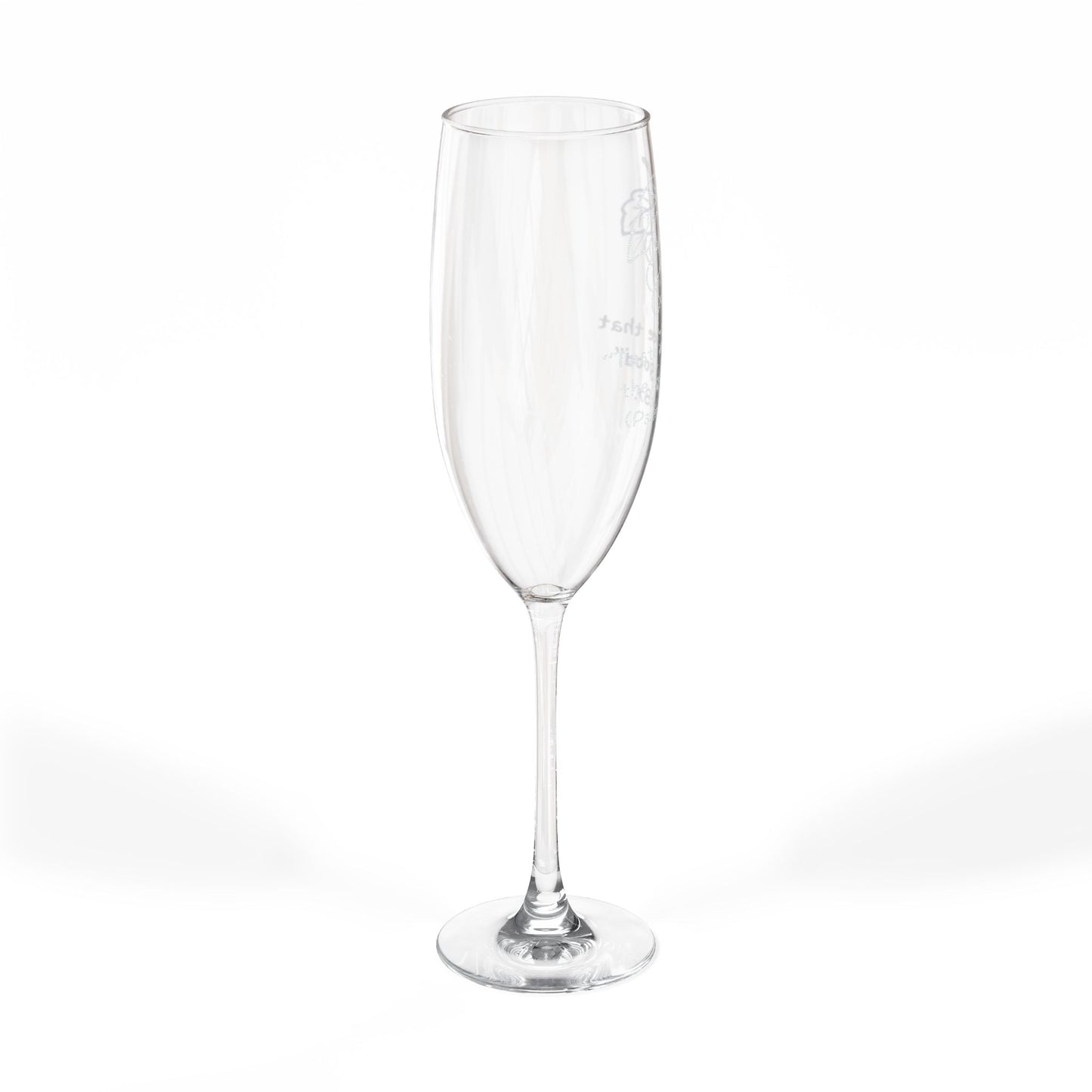 Taste and see that the Lord is good. Engraved 8oz Champagne Flute — Vine & Scripture Toast Glass