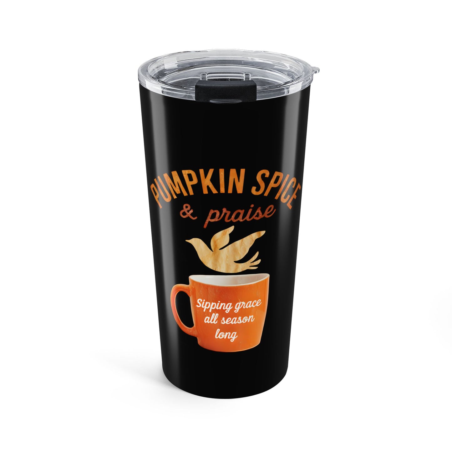 Pumpkin Spice Tumbler 20oz - Sipping Grace All Season Long, Fall Coffee Cup, Autumn Drinkware, Gift for Coffee Lovers, Fall Decor