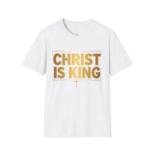Christ Is King T-Shirt — Gold Foil Christian Faith Tee