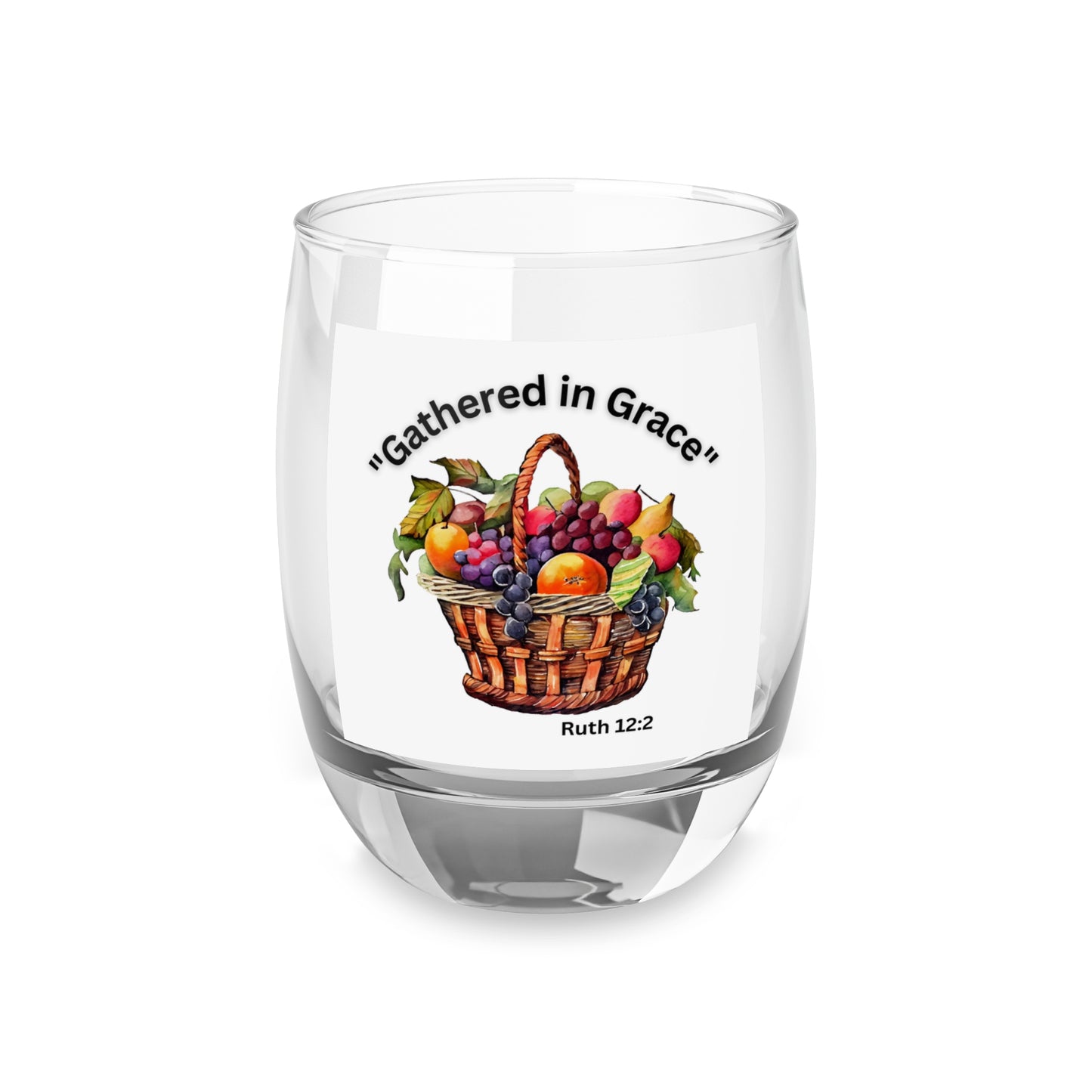 Gathered in Grace Whiskey Glass - Unique Gift, Home Bar Decor, Celebration Drinkware, Christian Encouragement, Personalized Gift