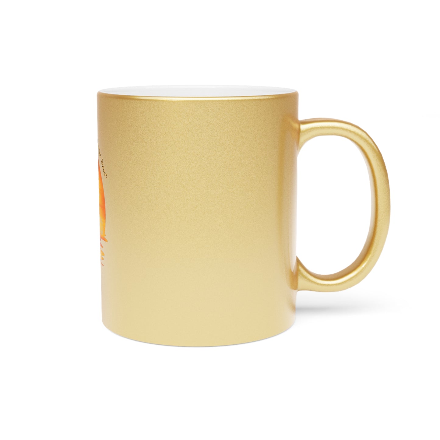 Inspirational Metallic Mug - Silver/Gold, Christian Coffee Cup, Faith Gift, Morning Motivation, Beautiful Sunset Design