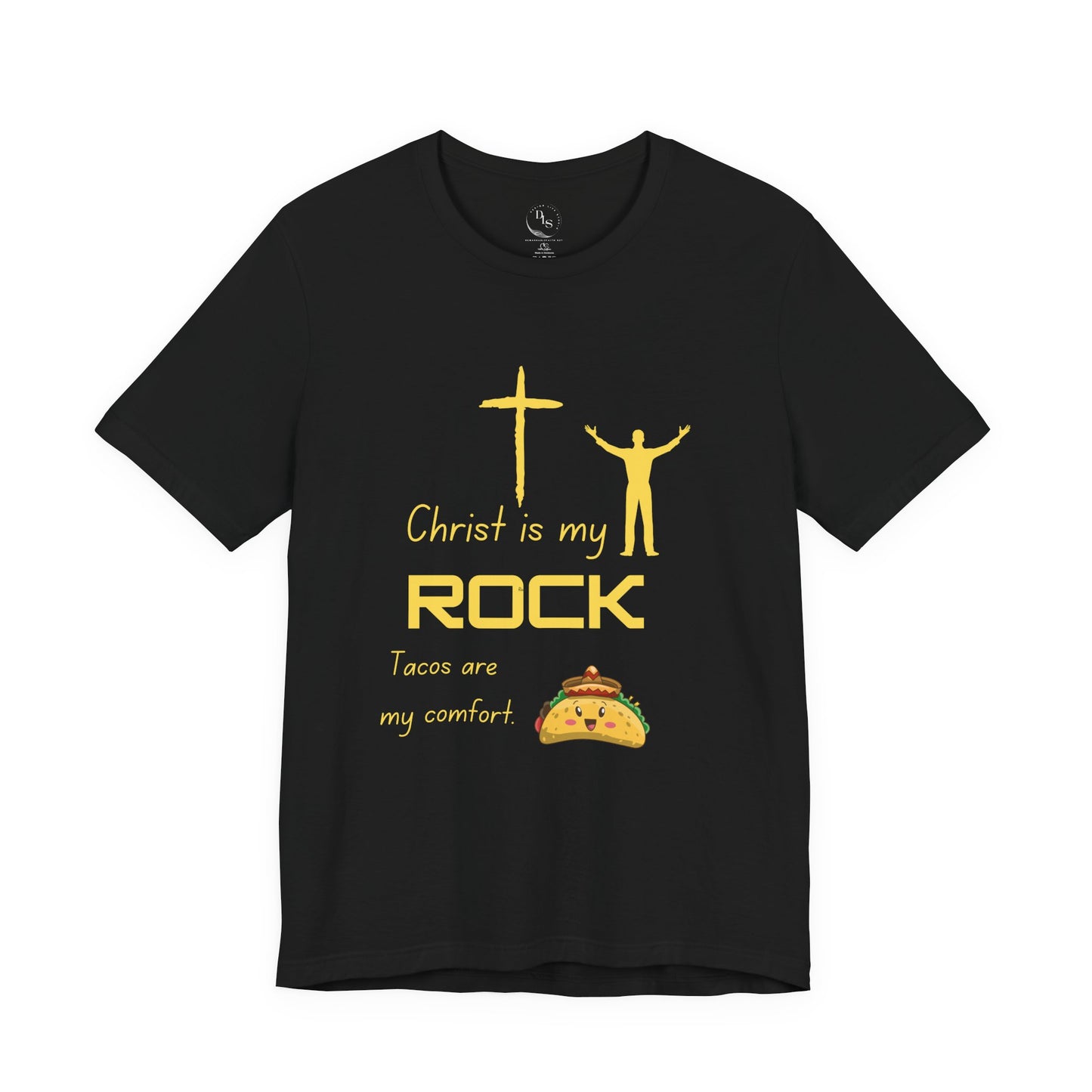 Christ Is My Rock, Tacos Are My Comfort – Faith-Filled Fun Design, Gift for Believers, Casual Everyday Wear, Family Gatherings