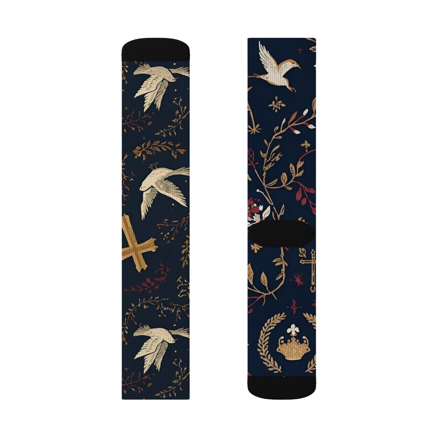 Bohemian Floral Sublimation Socks