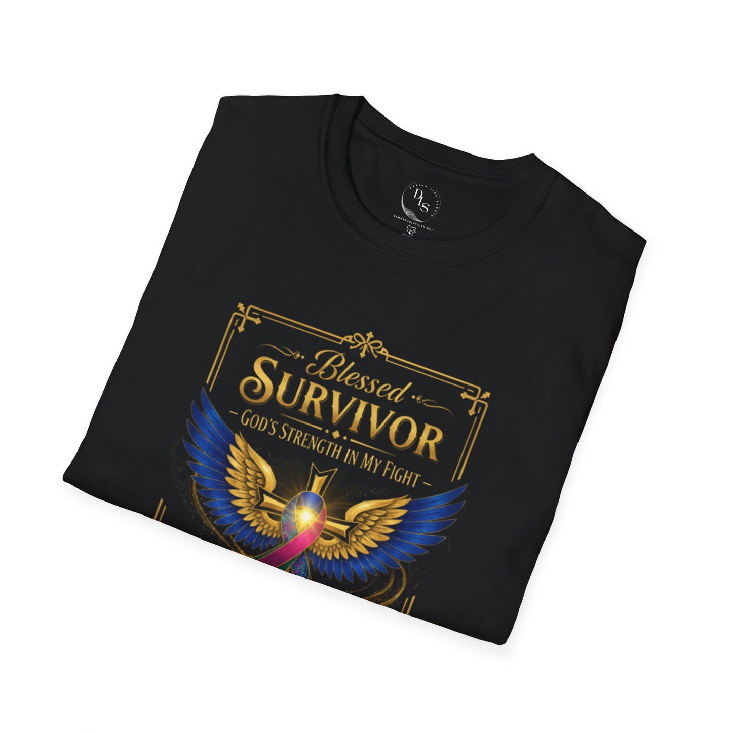 Survivor T-Shirt — "Blessed Survivor: God's Strength in My Fight" Inspirational Tee for those fighting cancer