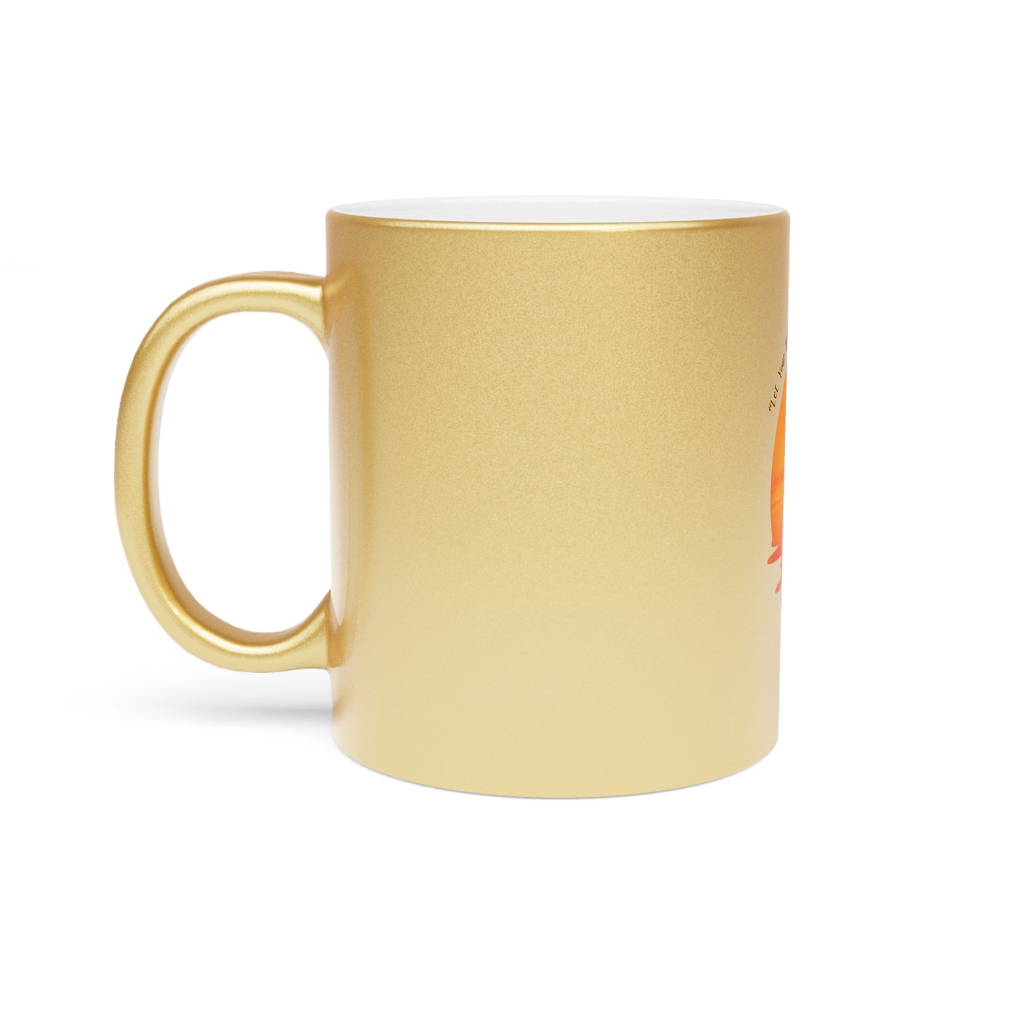 Inspirational Metallic Mug - Silver/Gold, Christian Coffee Cup, Faith Gift, Morning Motivation, Beautiful Sunset Design