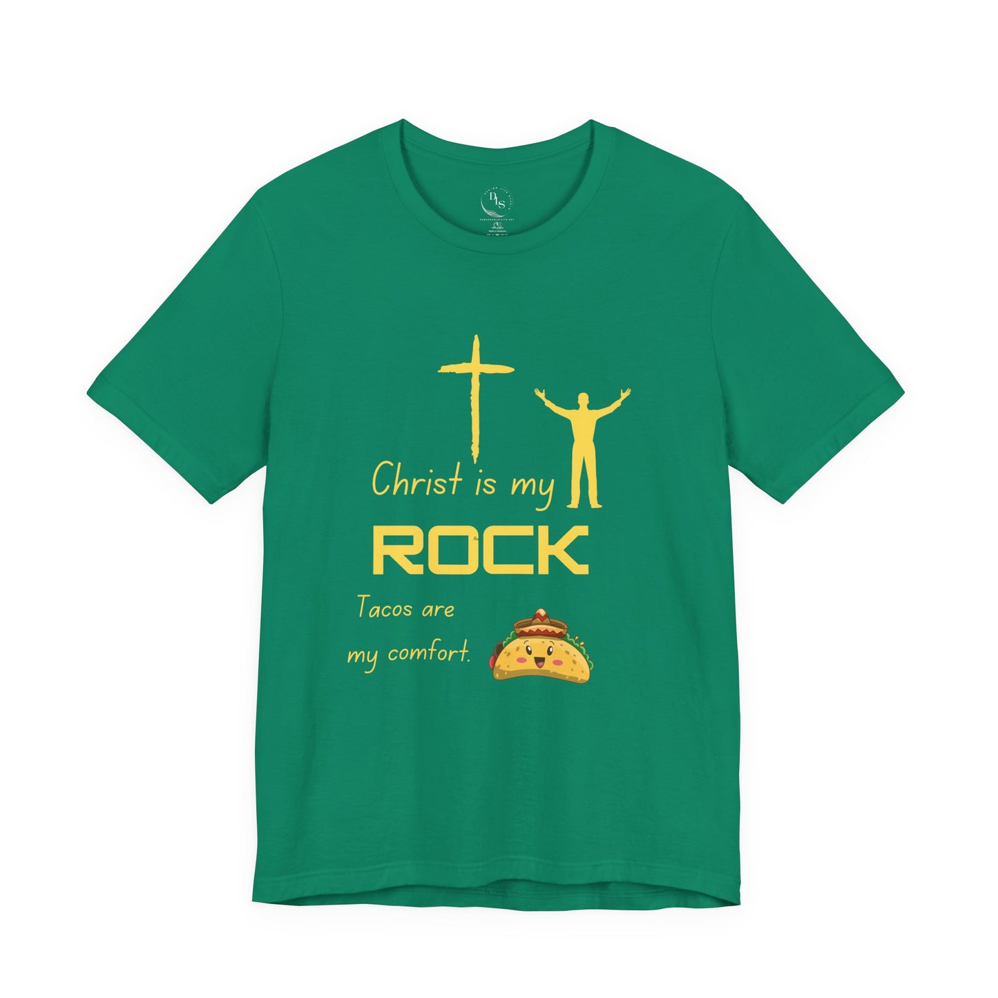 Christ Is My Rock, Tacos Are My Comfort – Faith-Filled Fun Design, Gift for Believers, Casual Everyday Wear, Family Gatherings