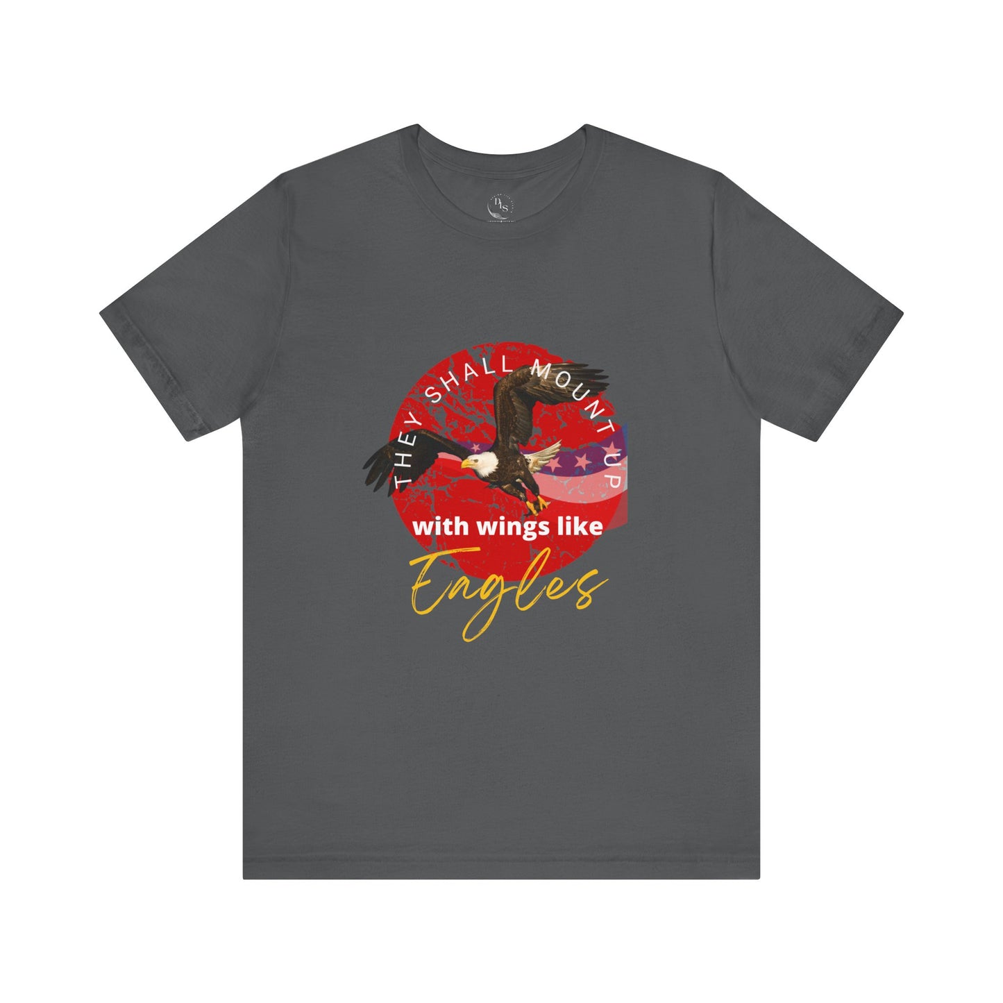 Mount Up with Wings Like Eagles T-Shirt – Patriotic Christian Apparel | Isaiah 40:31 Front & Back Design T-Shirt