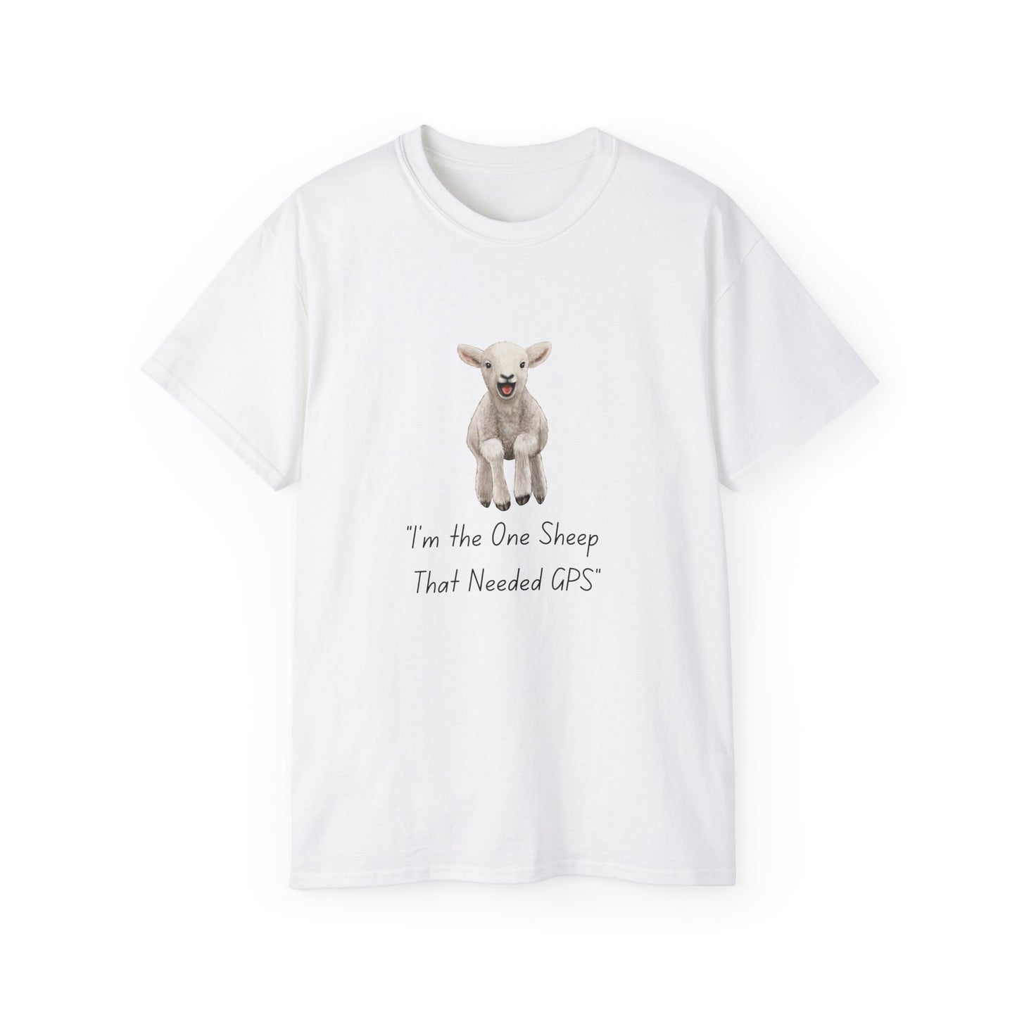 One Sheep with GPS – Faithful & Funny Christian Tee