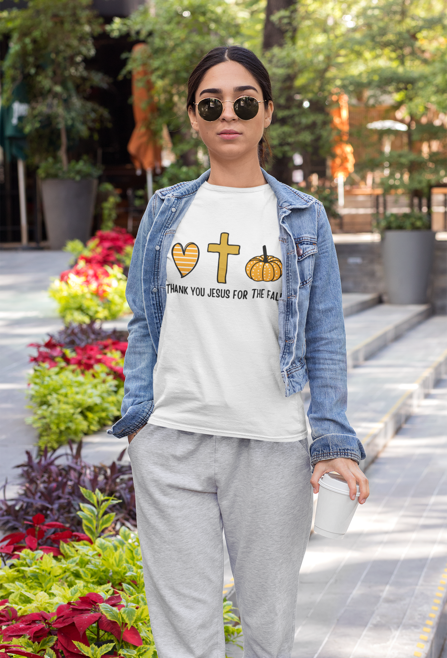 Heart, cross, and pumpkin icons. Perfect for seasonal gatherings, devotionals, and legacy-inspired living. You Jesus for the Fall, Autumn Fashion, Thanksgiving Gift, Faith Shirt, Casual Wear