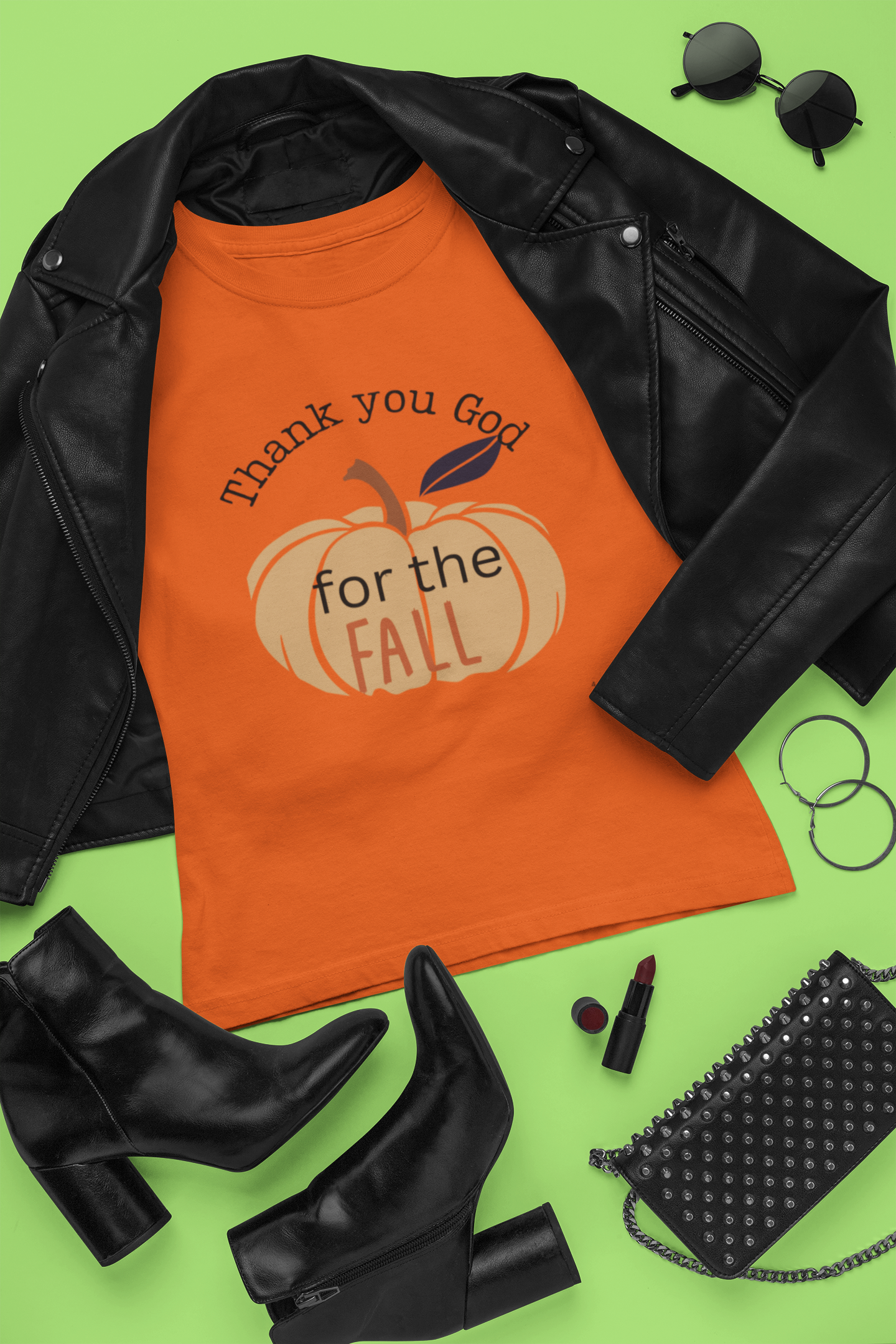 Thank You God for the FALL T-Shirt | Faith-Based Autumn Apparel