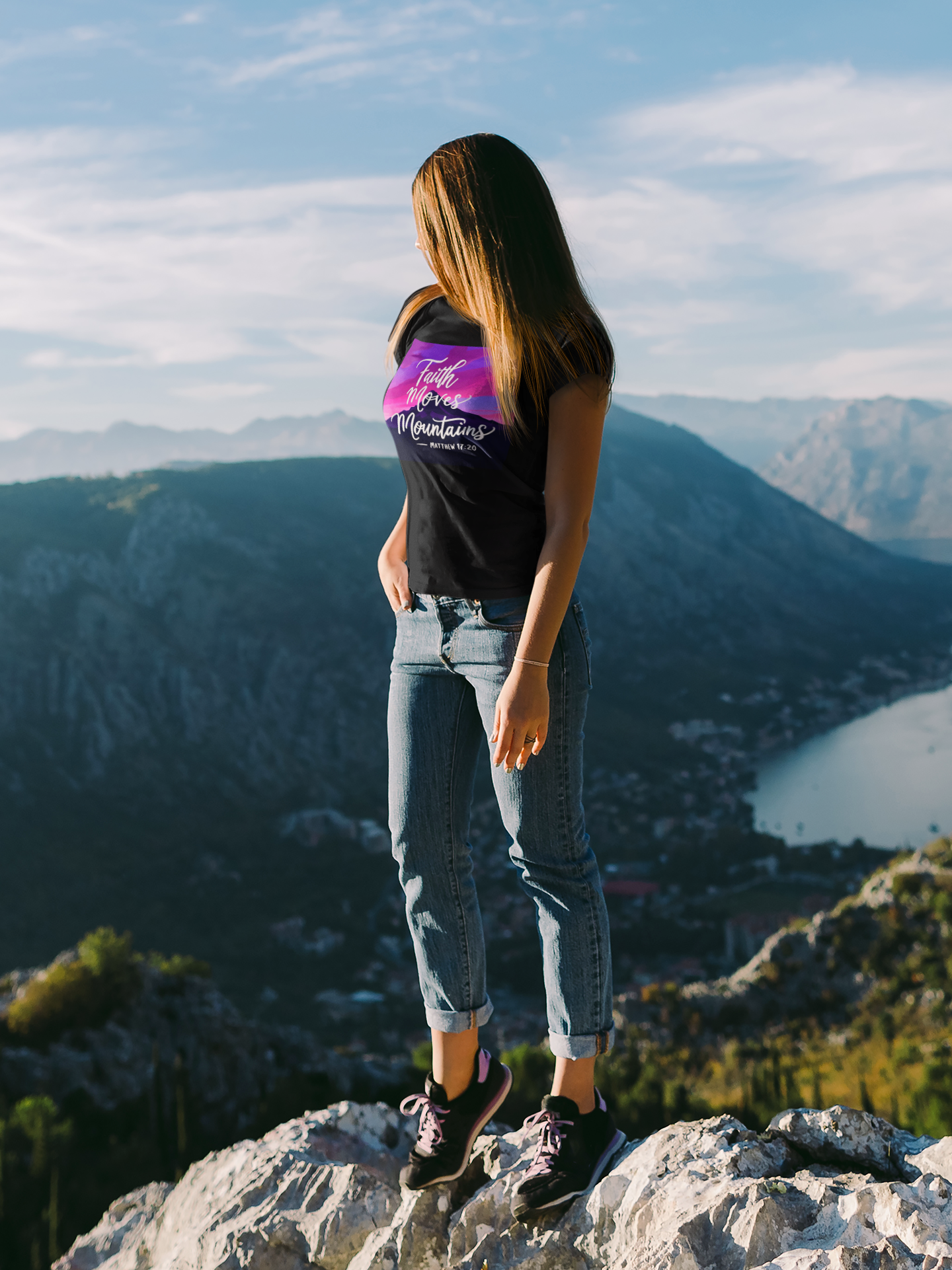 Faith Moves Mountains T-Shirt | Christian Apparel Inspired by Matthew 17:20