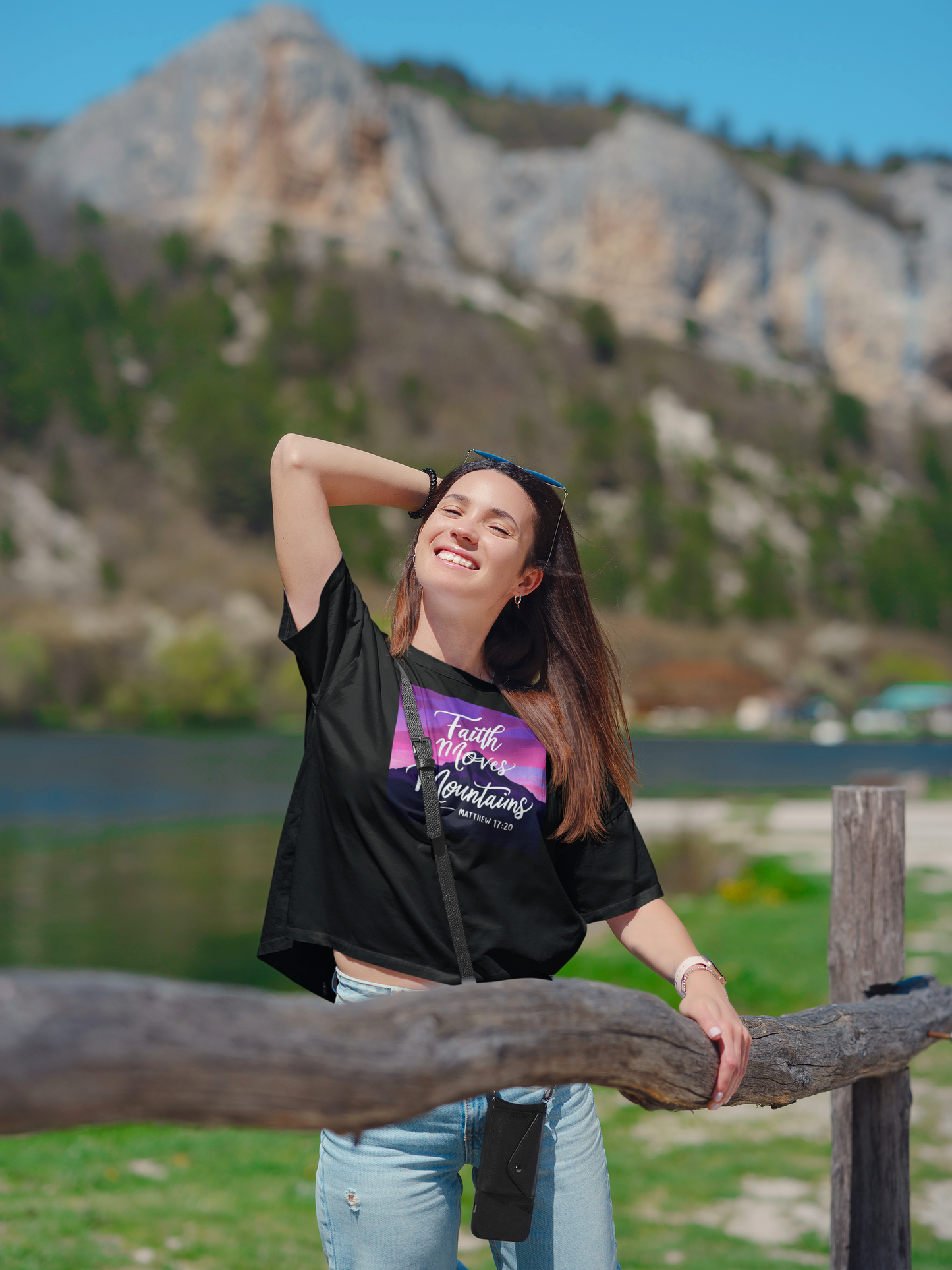 Faith Moves Mountains T-Shirt | Christian Apparel Inspired by Matthew 17:20