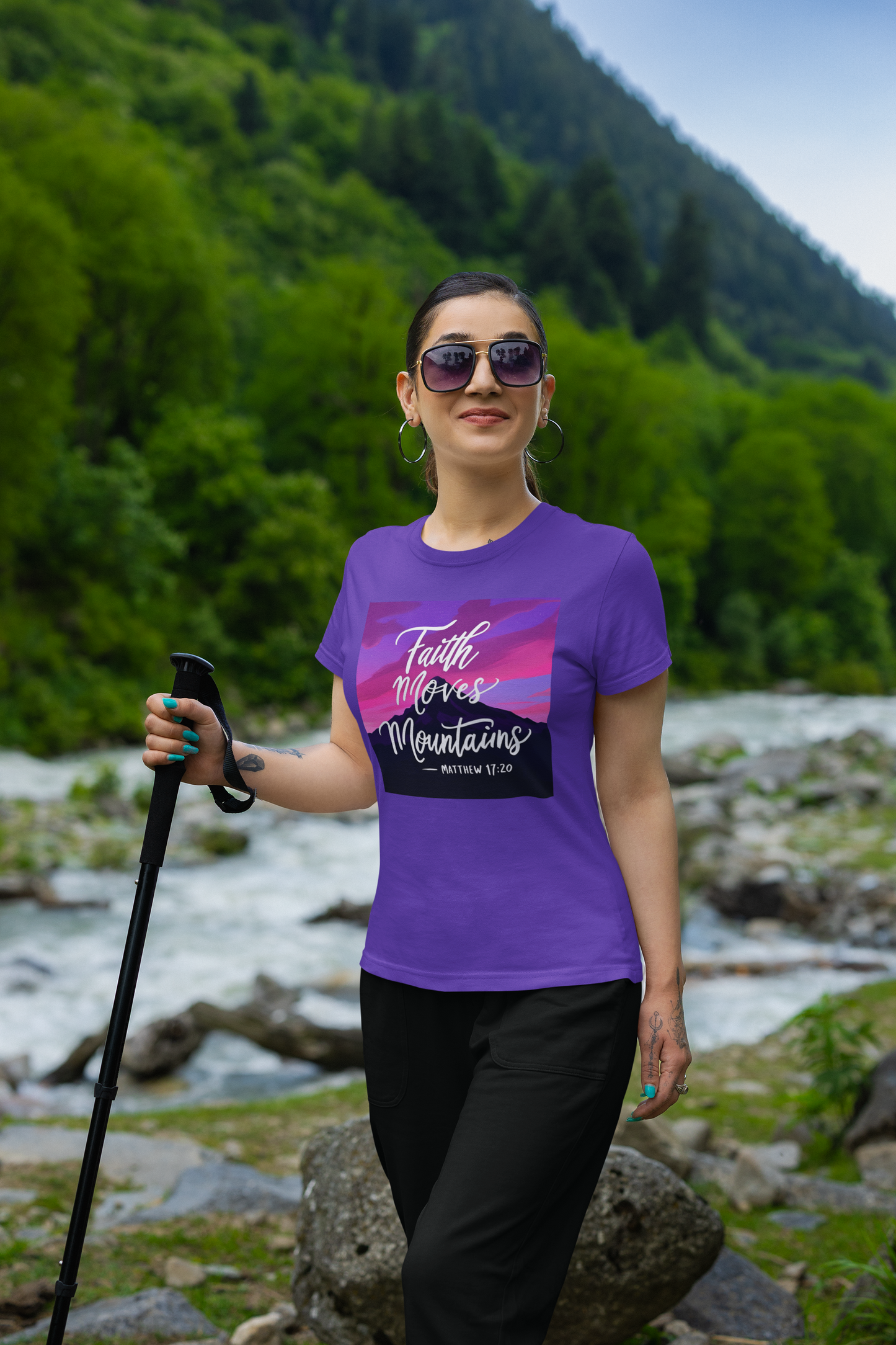 Faith Moves Mountains T-Shirt | Christian Apparel Inspired by Matthew 17:20