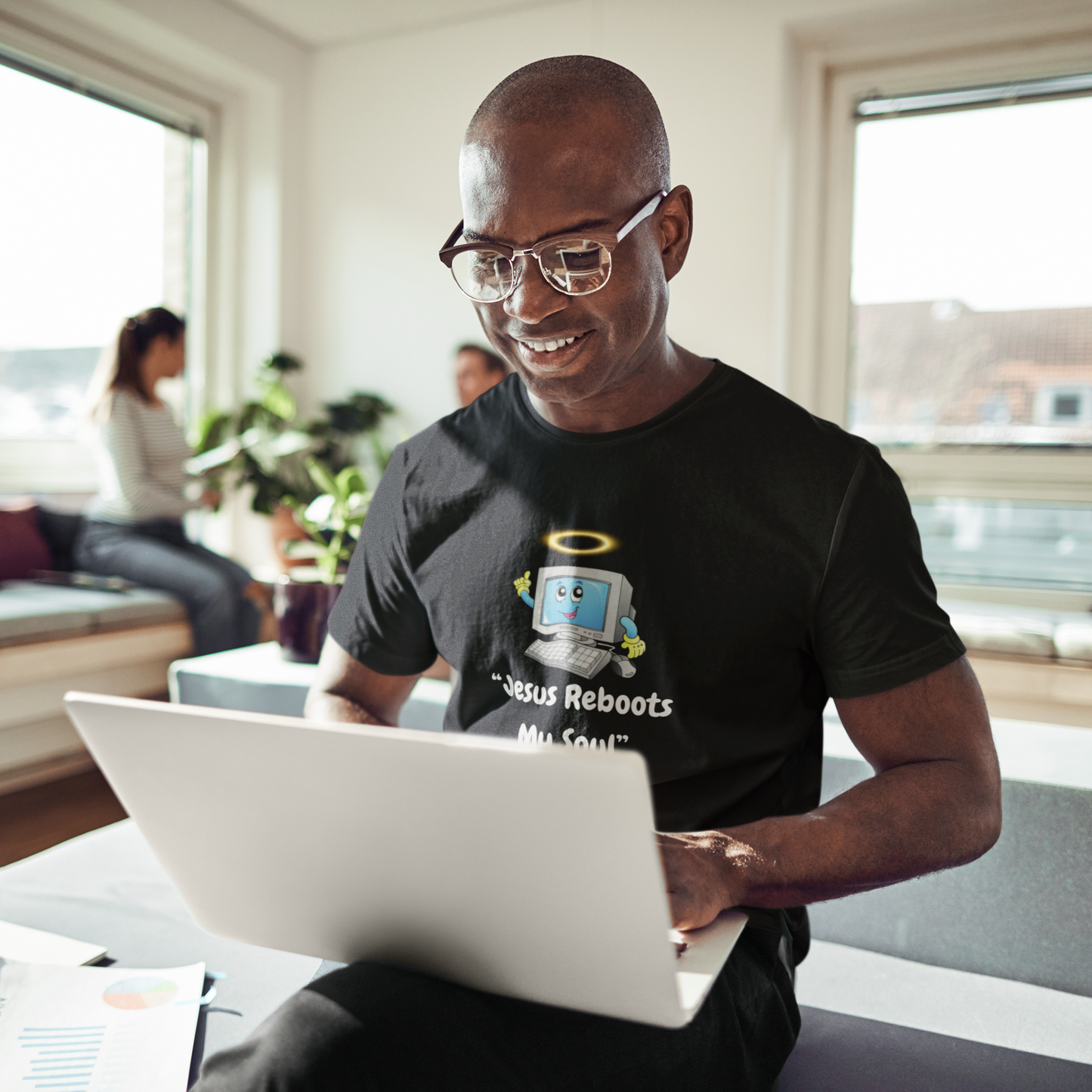 Heavenly Computer Tee, Cute Tech Shirt, Unisex Casual T-Shirt, Gift for Tech Lovers, Computer Humor Tee