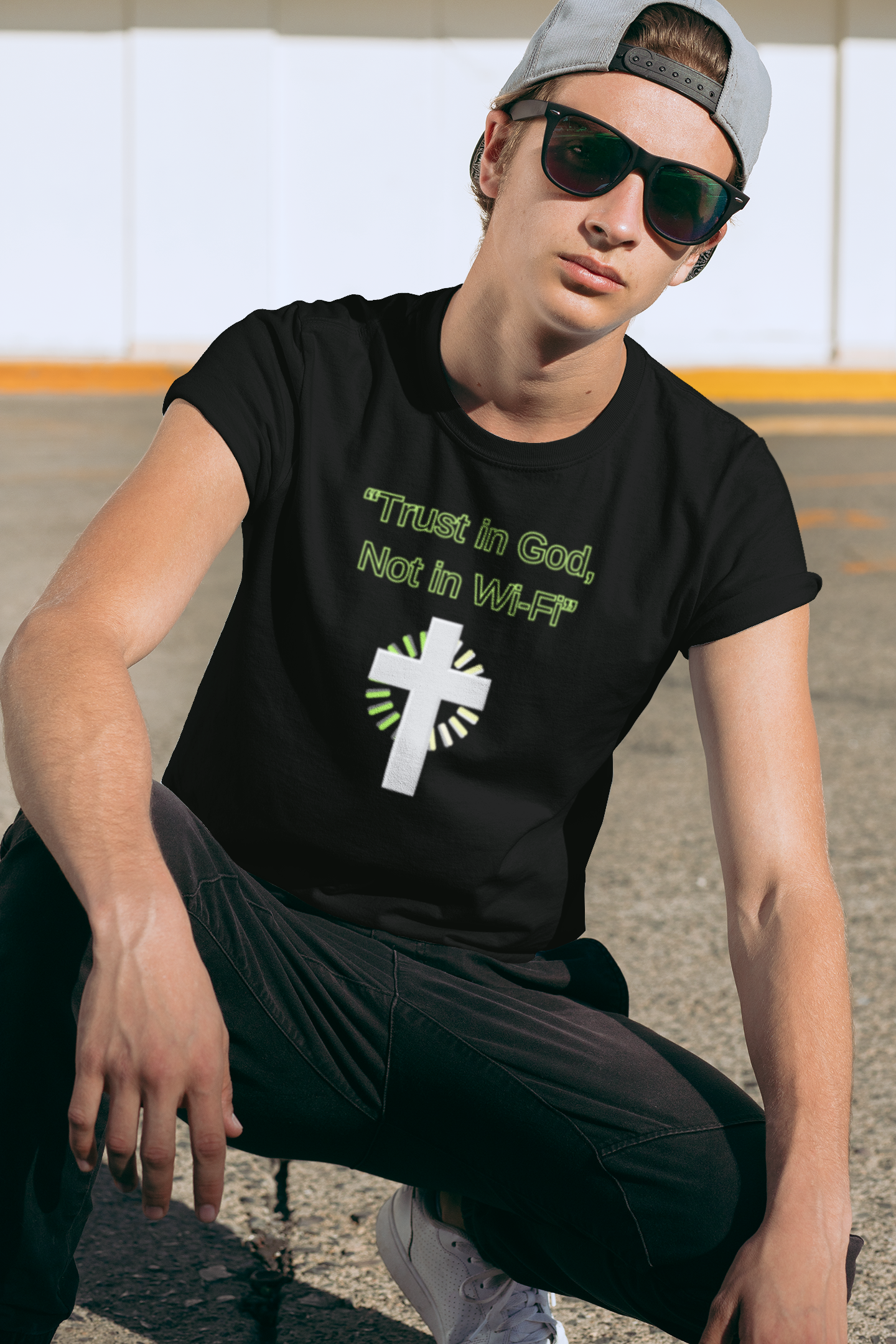 Trust in God Not Wifi Unisex T-shirt
