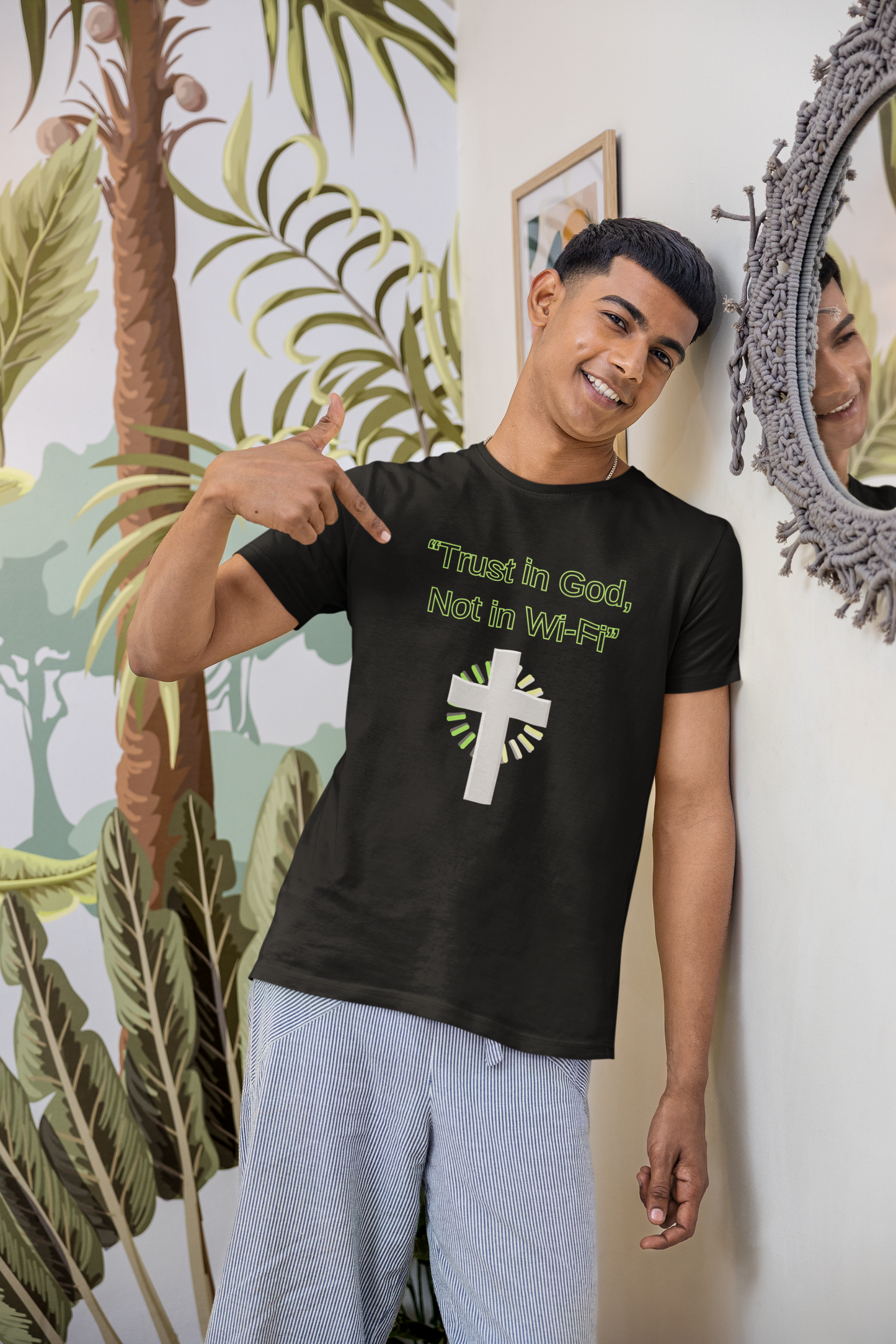 Trust in God Not Wifi Unisex T-shirt