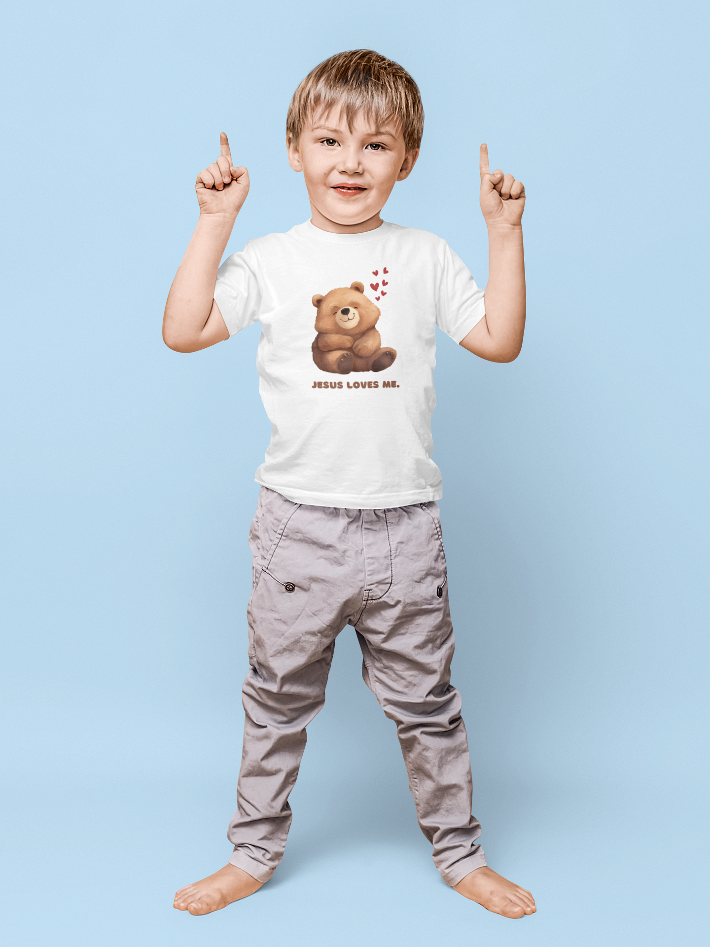 Jesus Loves Me Teddy Bear T-Shirt – Faith Apparel for Kids | Comfort & Legacy Design7