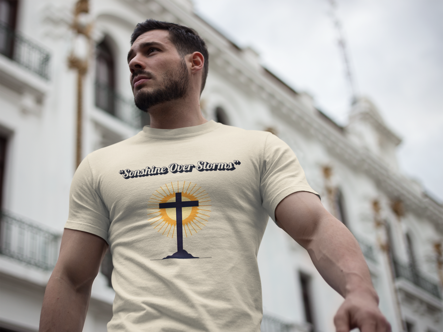 Sunshine Over Storms T-Shirt – Faith-Rooted Comfortwear for Resilience & Grace