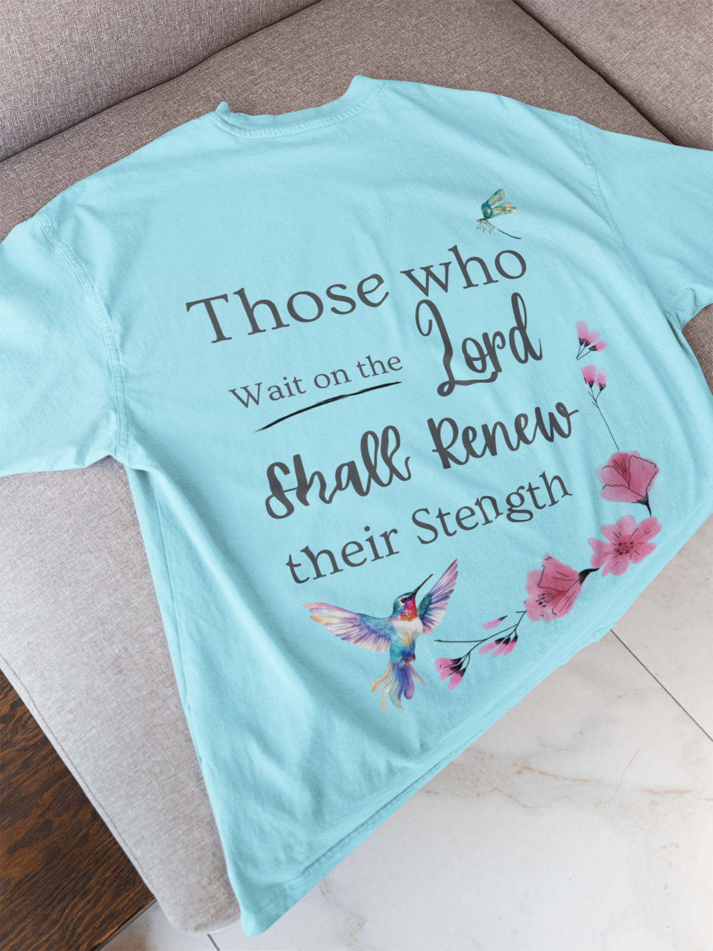 Inspirational Floral Tee for Faith and Renewal
