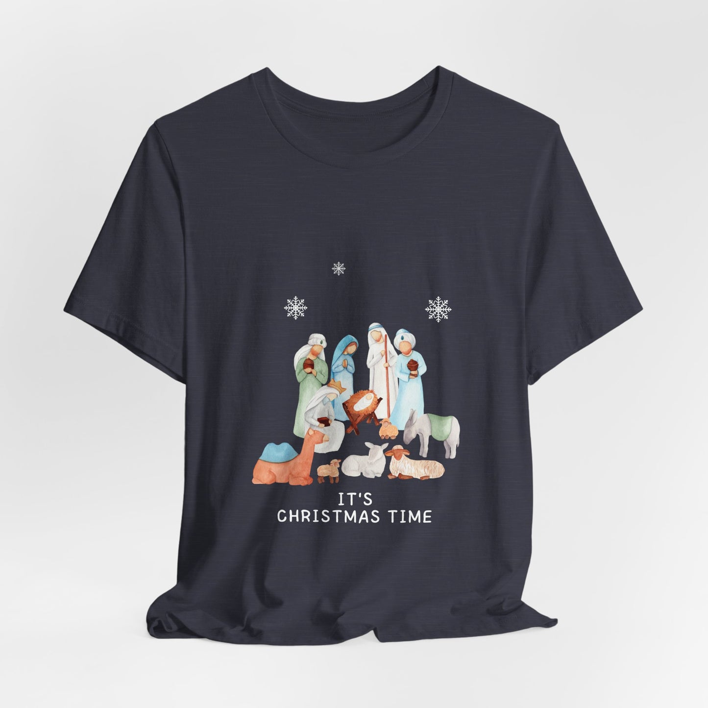 Nativity Scene T‑Shirt — Christmas Holy Family Tee (Three Wise Men & Shepherds)