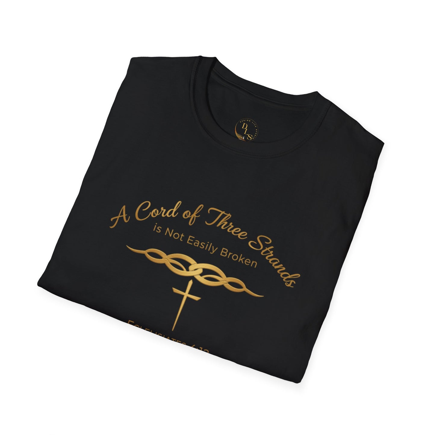 A Cord of Three Strands Christian T-Shirt — Ecclesiastes 4:12 Faith Tee