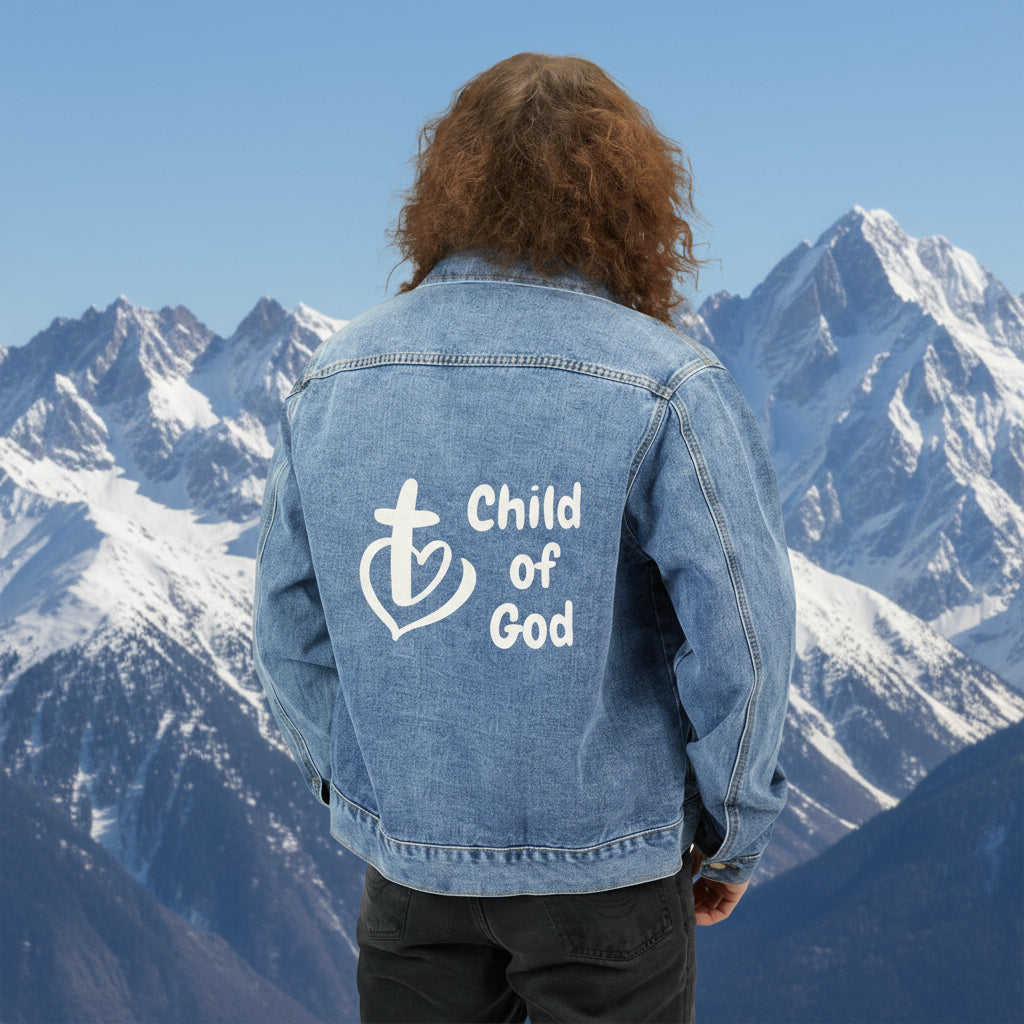 Child of God-Inspired Men's Denim Jacket