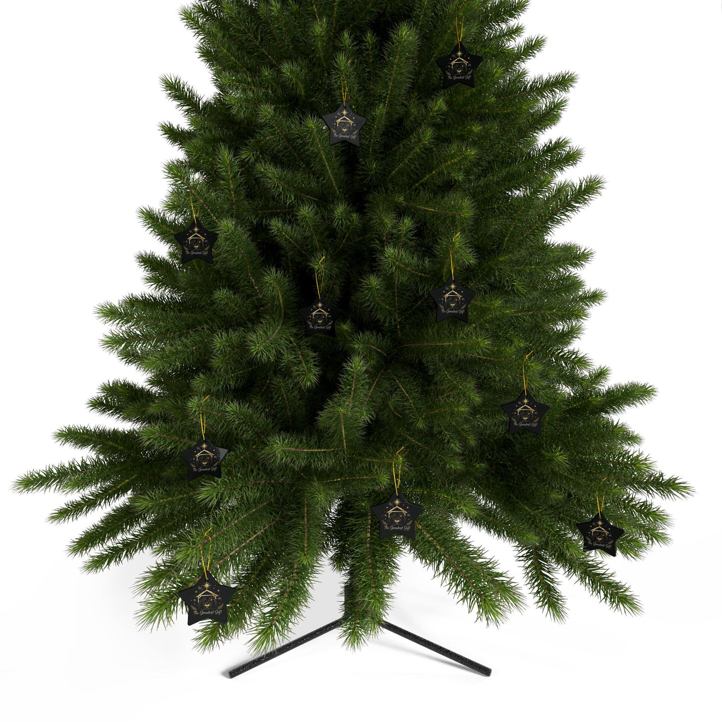 Ceramic Ornaments, Jesus Nativity Ornament, 2-Side Print (1pc, 3pcs, 5pcs, 10pcs)