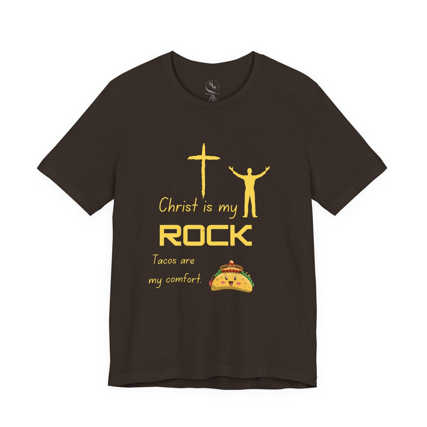 Christ Is My Rock, Tacos Are My Comfort – Faith-Filled Fun Design, Gift for Believers, Casual Everyday Wear, Family Gatherings