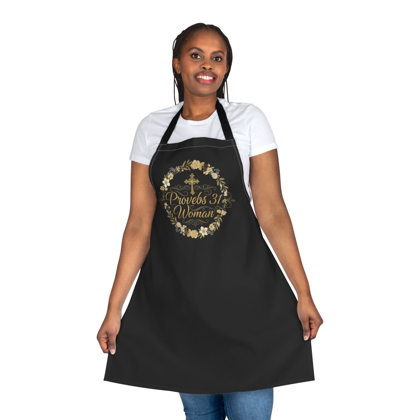 Proverbs 31 Woman Floral Cross Apron