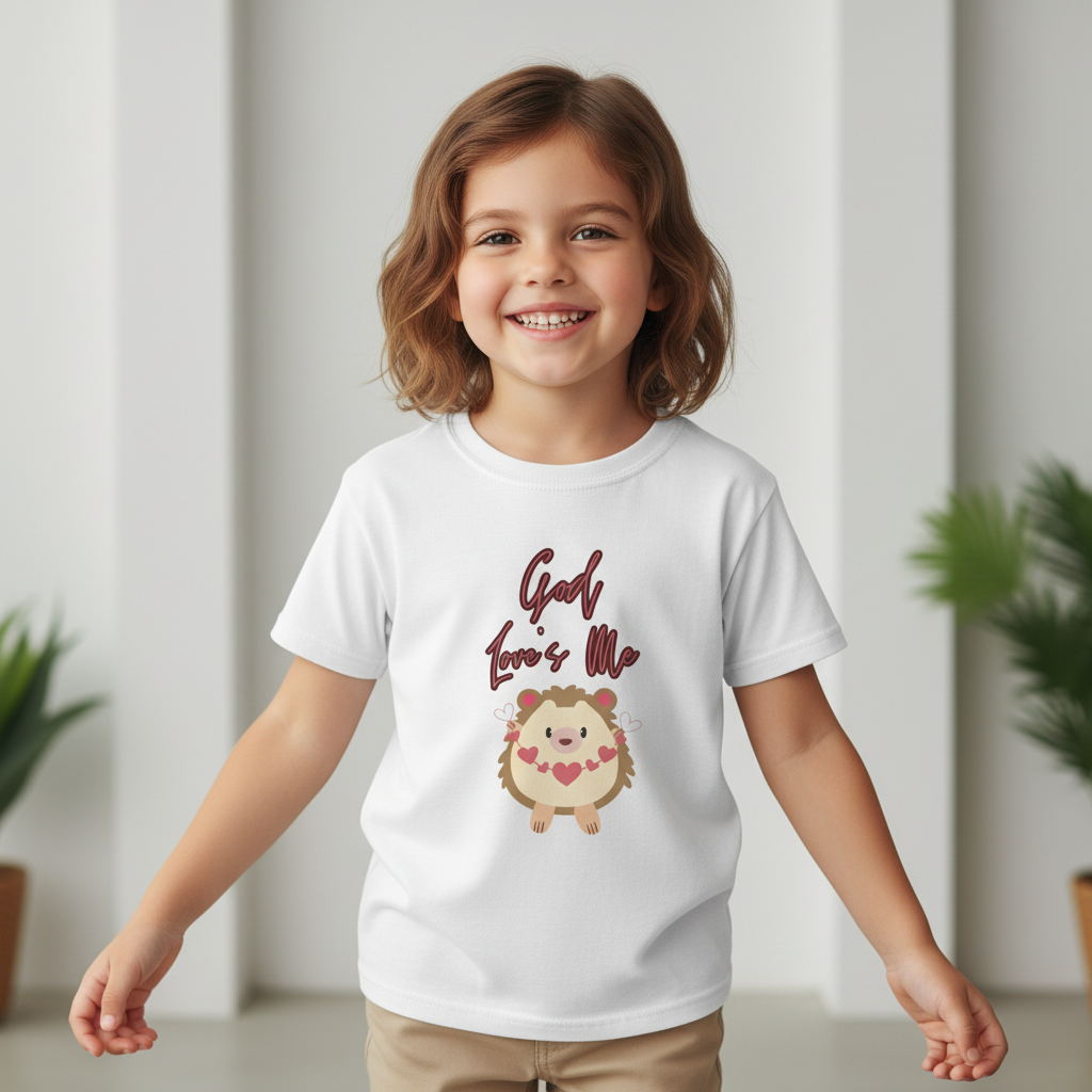 Cute Hedgehog Kids Tee - Adorable Gift for Birthdays, Holidays, Everyday Play, Funny Kids Shirt, Animal Lover Tee, Soft Cotton T-Shirt
