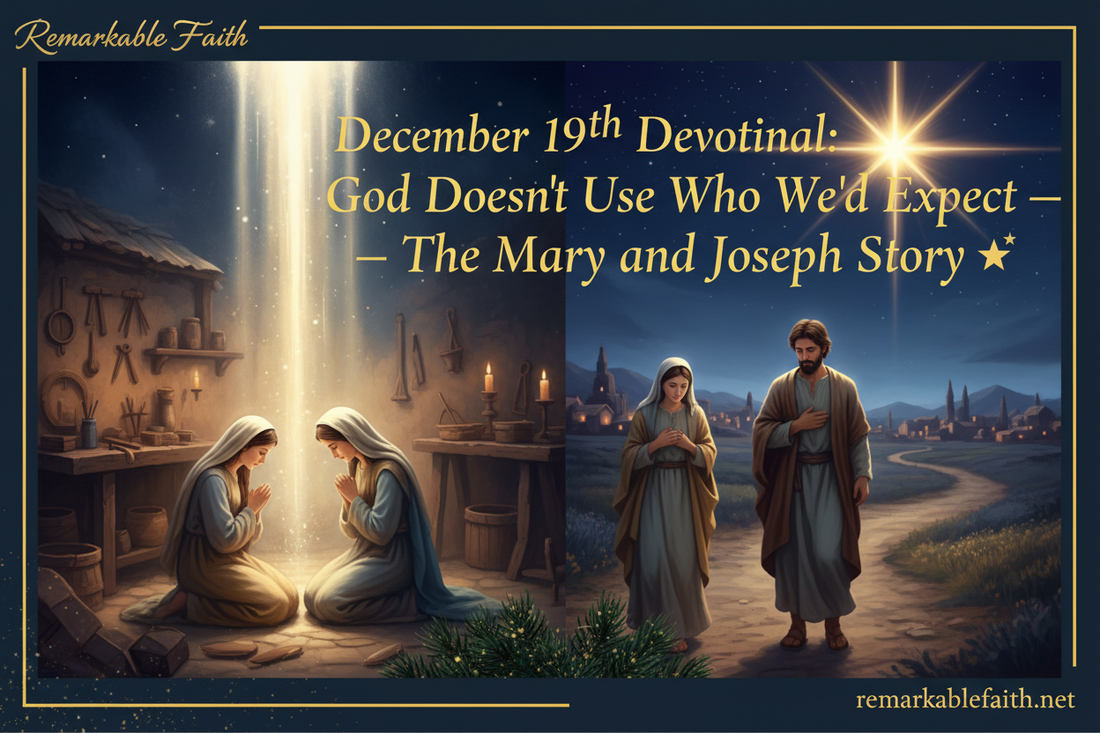🌟 December 19th Devotional: God Doesn’t Use Who We’d Expect — The Mary and Joseph Story