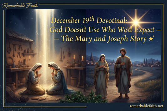 🌟 December 19th Devotional: God Doesn’t Use Who We’d Expect — The Mary and Joseph Story