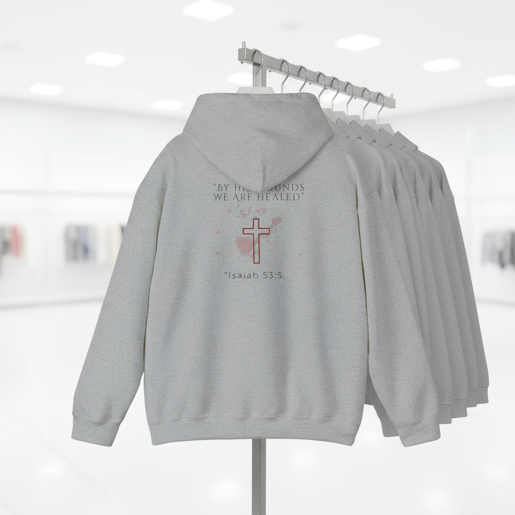 By his stripes, we are  healed Hooded Sweatshirt