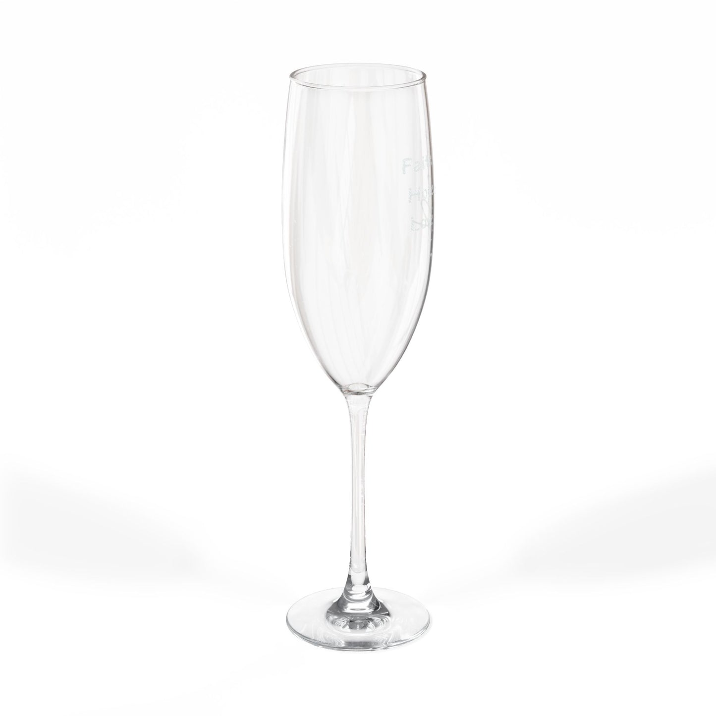 Engraved 8oz Champagne Flute — "Faith Hope Love" Celebratory Glass