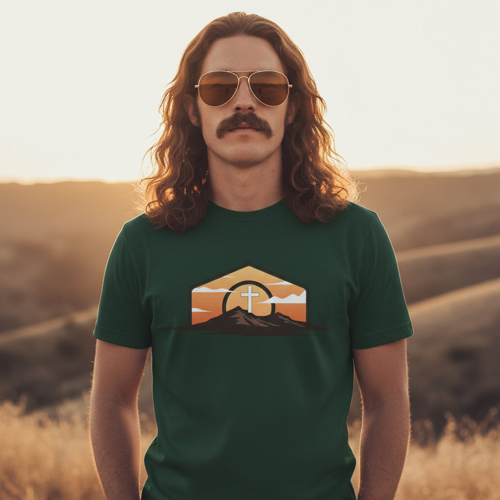 70s style Short Sleeve cross Tee