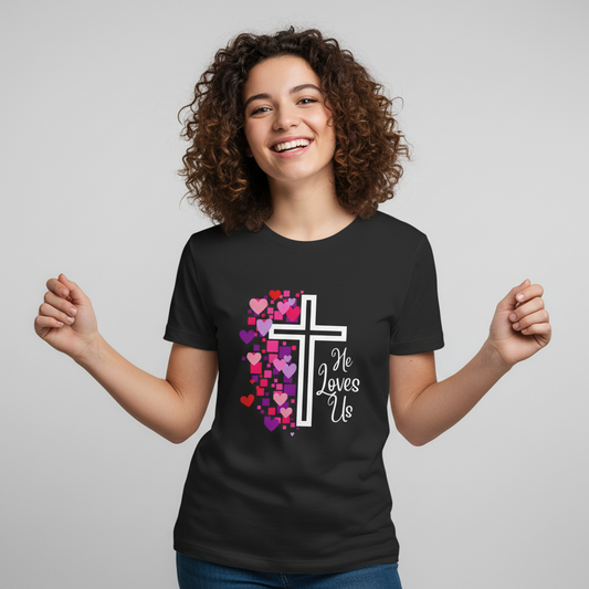 He loves Us - Jersey Short Sleeve Tee