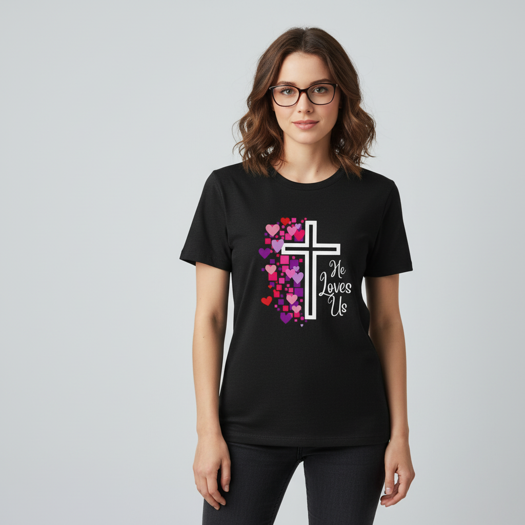 He loves Us - Jersey Short Sleeve Tee