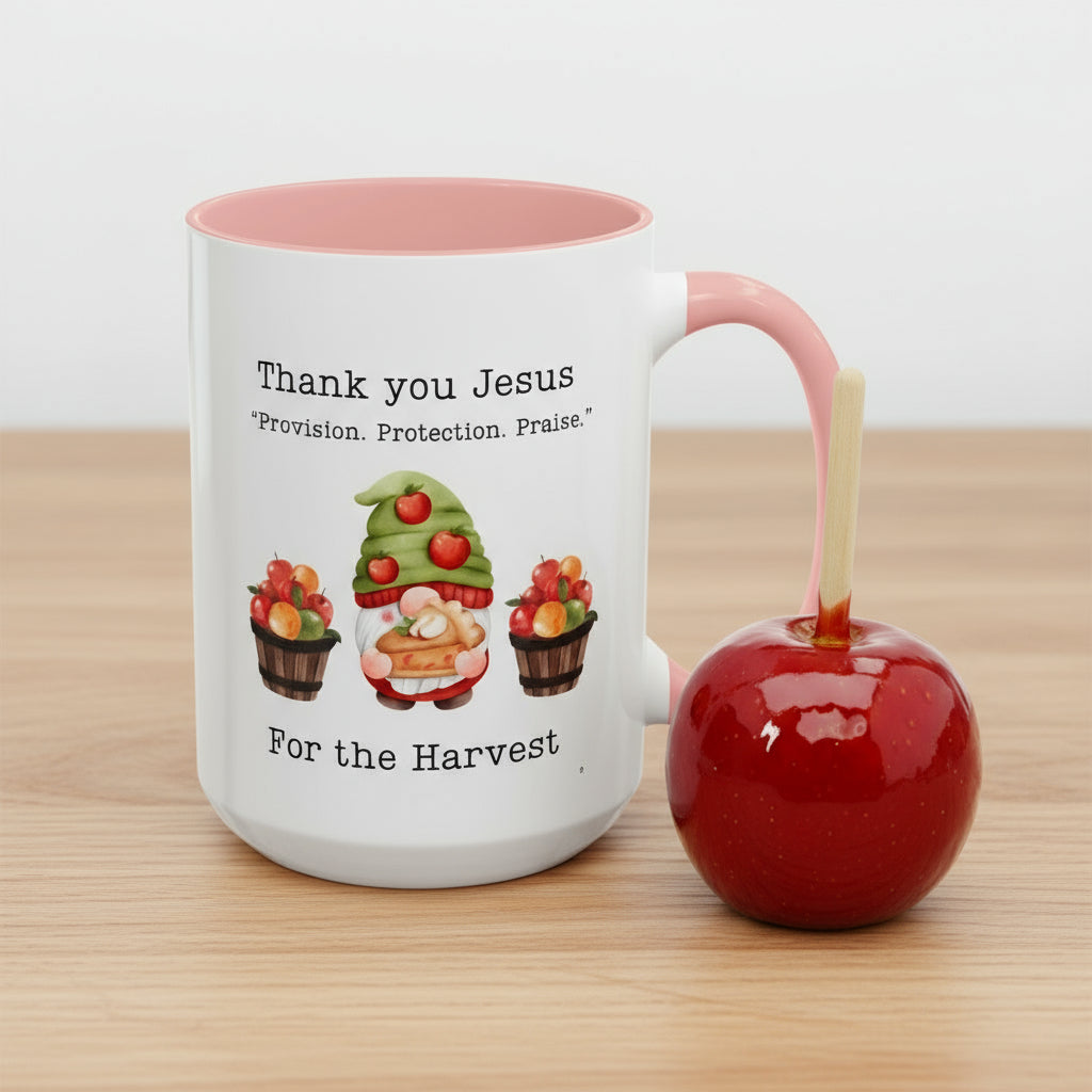 Thank You Jesus Harvest Coffee Mug - Inspirational Gift, Religious Mugs for Thanksgiving, Fall Decor, Kitchen Supplies, Christian Gifts