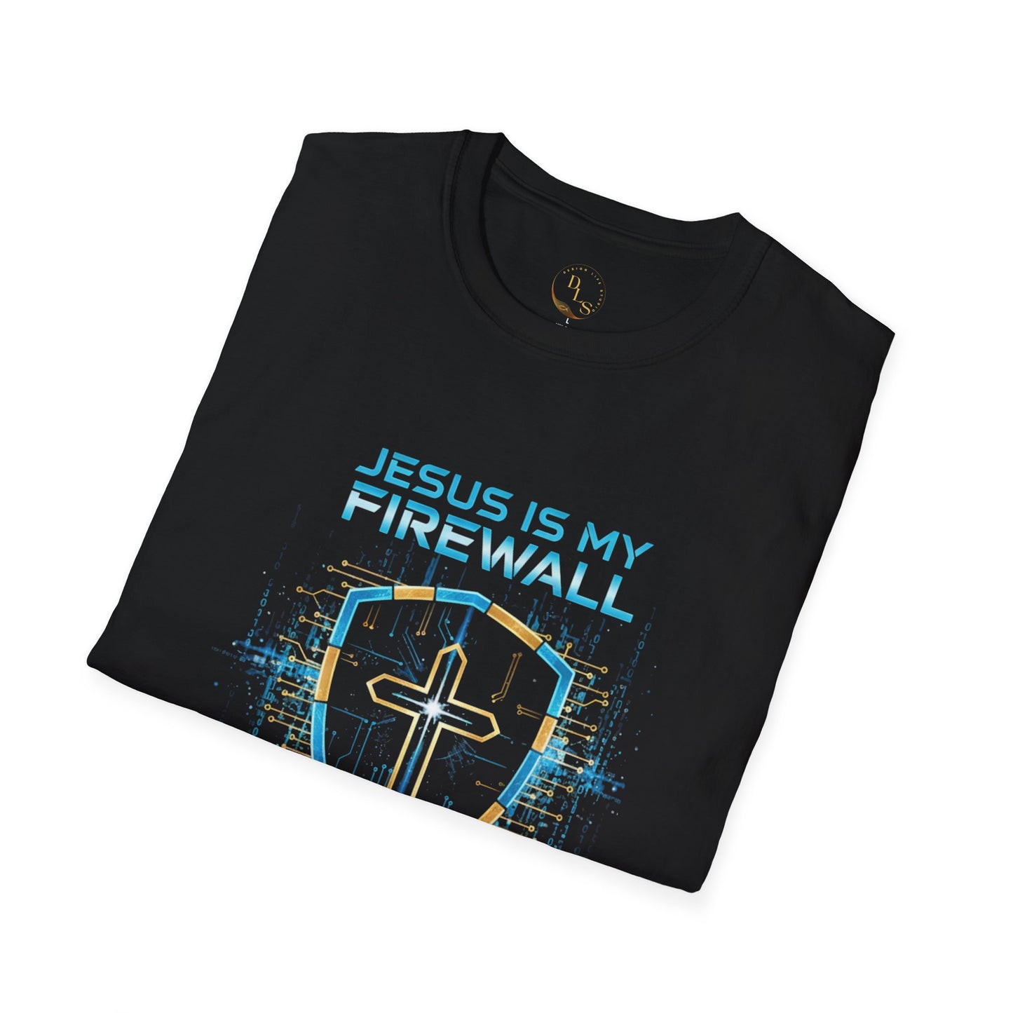 Jesus Is My Firewall T-Shirt | Christian Shield Cross Design