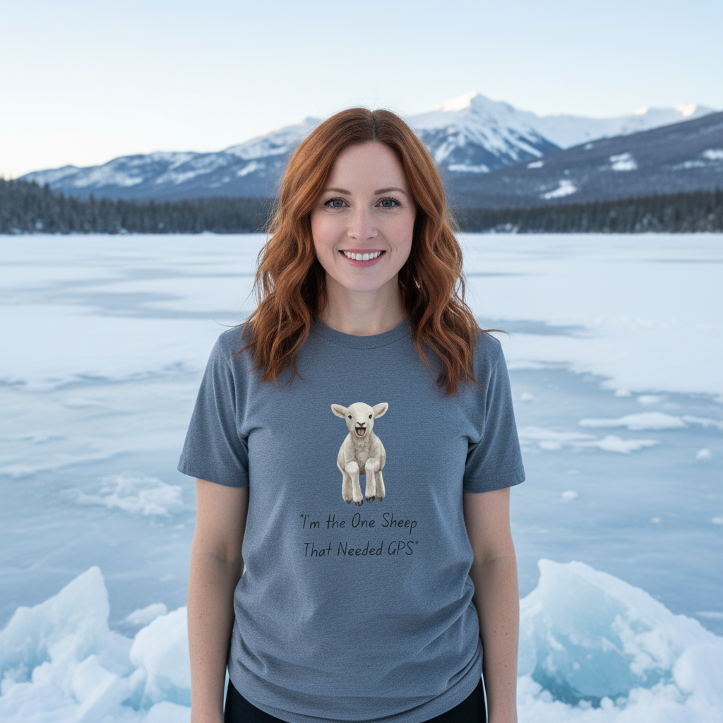 One Sheep with GPS – Faithful & Funny Christian Tee