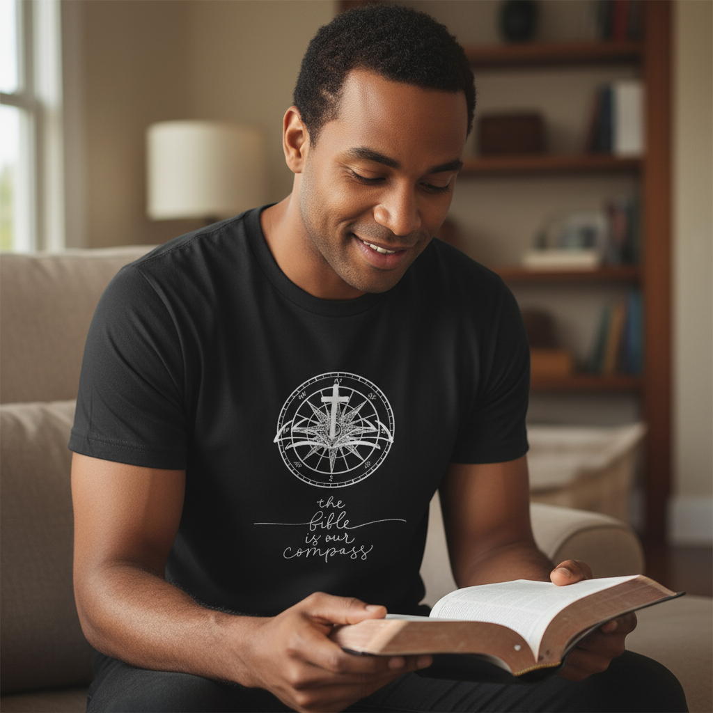 The bible is my compus - Jersey Short Sleeve Tee