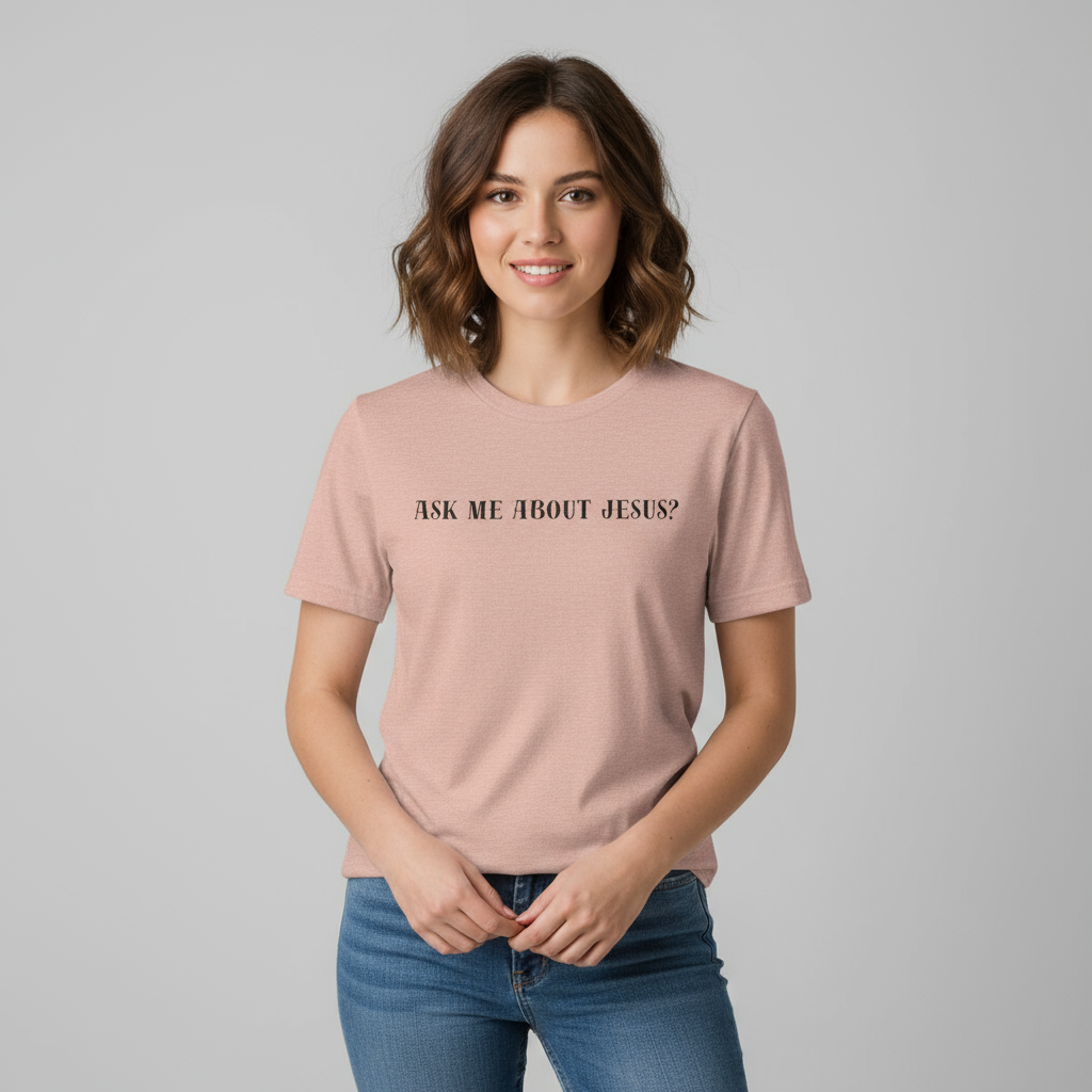 Ask me about Jesus - Short Sleeve Tee