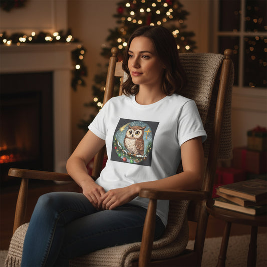 Inspirational Owl Graphic Tee - Psalm 91:4