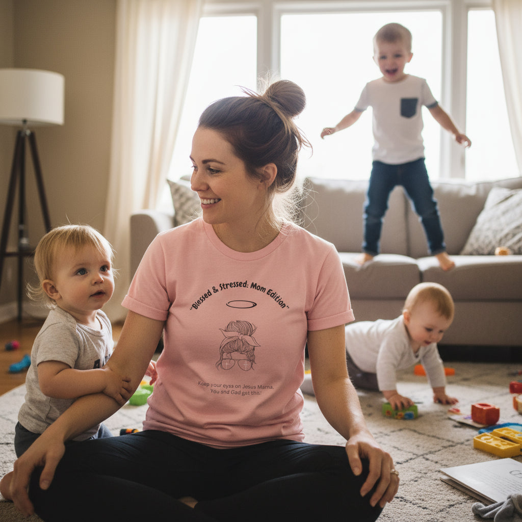 Blessed & Stressed. Mom Edition Encouragement You Can Wear
