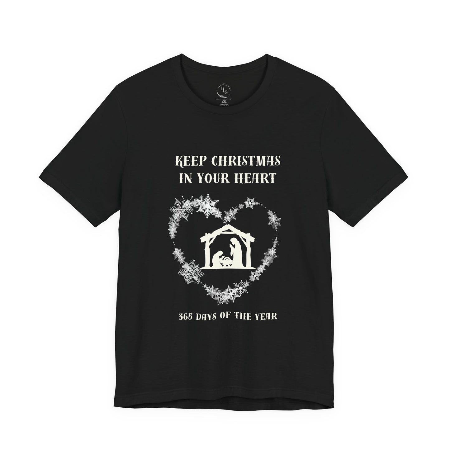 Keep Christmas in your Heart 365 Days a Year.  Jersey Short Sleeve Tee