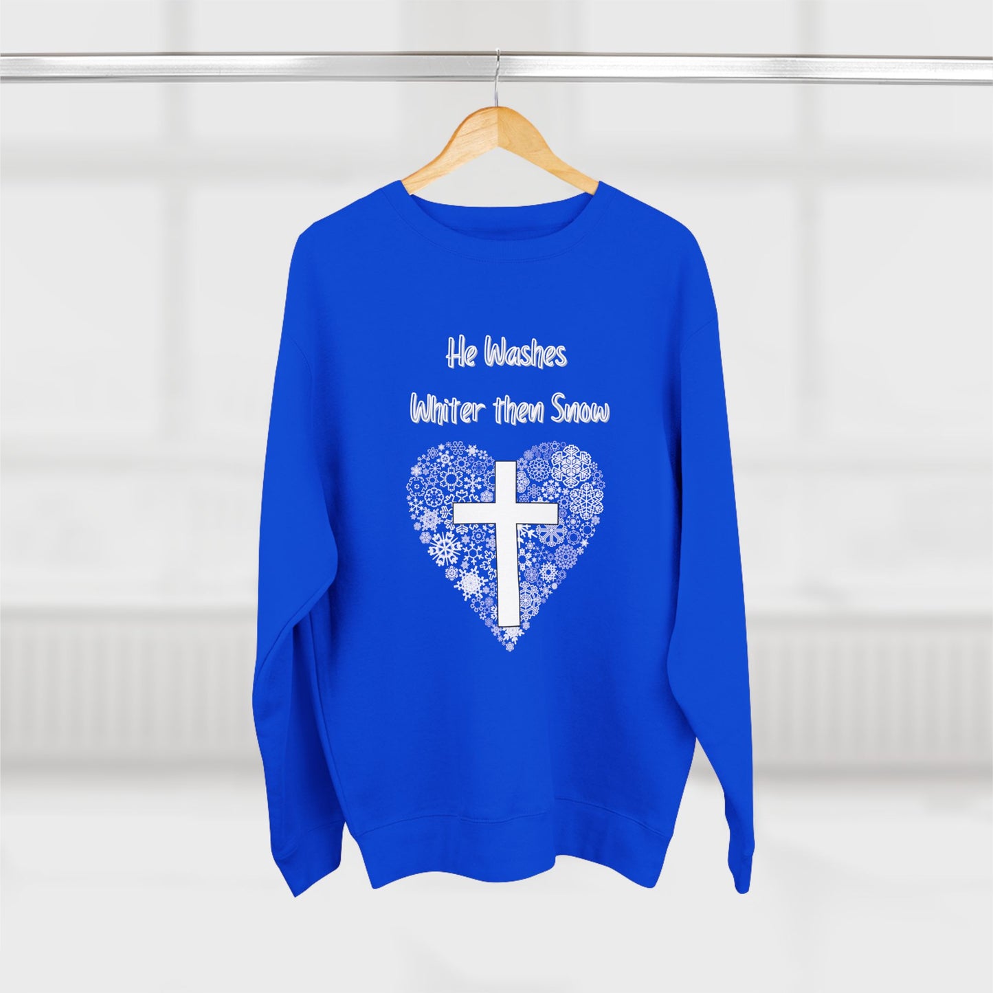 He washes Whiter, then Snow Crewneck Sweatshirt