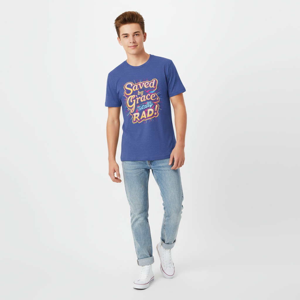 Saved by Grace Totally Rad. Jersey Short Sleeve Tee