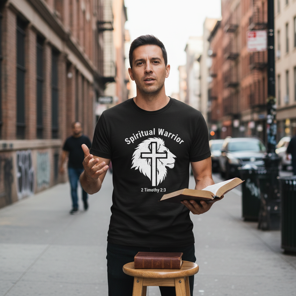 Spiritual Warrior Lion T Shirt Short Sleeve Tee