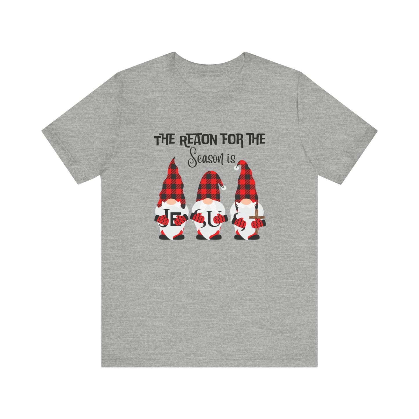 Gnome-themed Holiday Tee, Unisex Jersey Short Sleeve T-Shirt, Perfect for Christmas, Family Gatherings, Holiday Parties, Gift for Him/Her