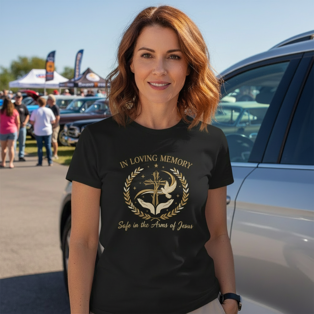 Memorial Cross Tee — "In Loving Memory" Tribute Shirt